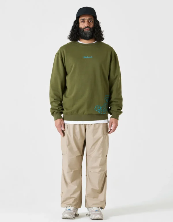 Maharishi Crew Sweats*4217 Thai Cloud Crew Sweat Olive Og-107F