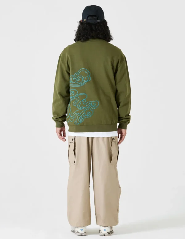 Maharishi Crew Sweats*4217 Thai Cloud Crew Sweat Olive Og-107F