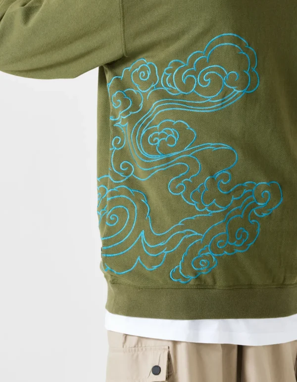 Maharishi Crew Sweats*4217 Thai Cloud Crew Sweat Olive Og-107F