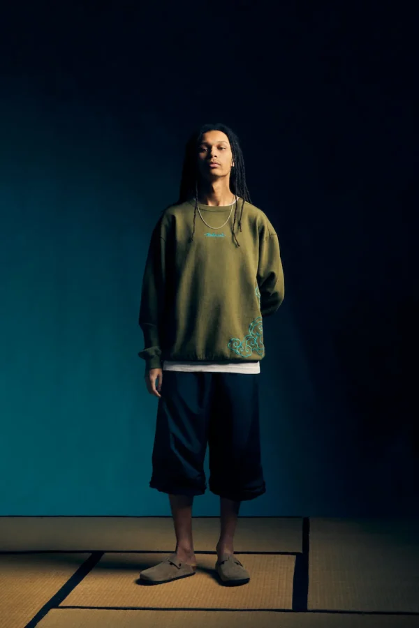 Maharishi Crew Sweats*4217 Thai Cloud Crew Sweat Olive Og-107F