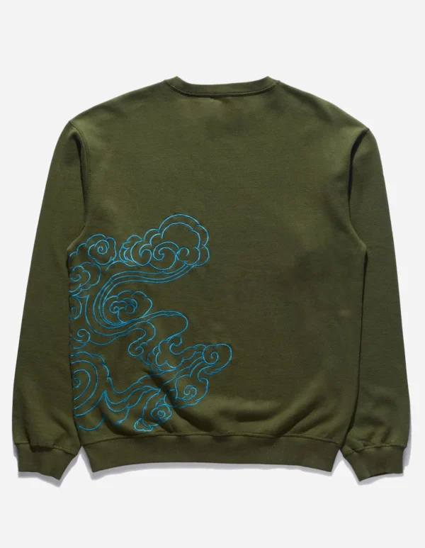 Maharishi Crew Sweats*4217 Thai Cloud Crew Sweat Olive Og-107F