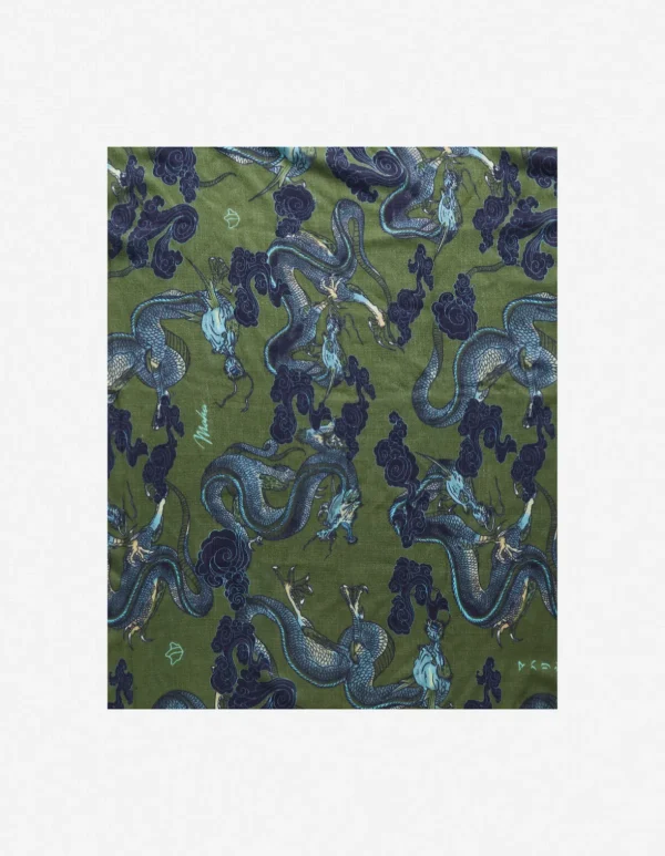 Maharishi Hats And Scarves*4233 Thai Cloud Dragon Pashmina Olive