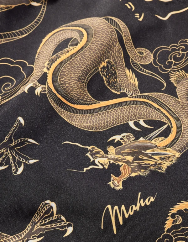 Maharishi Swim Shorts*1023 Thai Cloud Dragon Swim Shorts Golden Black