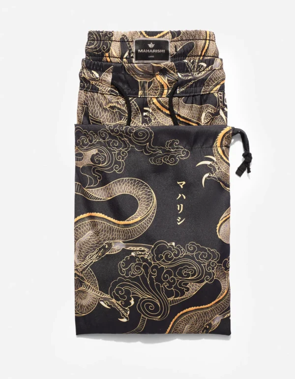 Maharishi Swim Shorts*1023 Thai Cloud Dragon Swim Shorts Golden Black