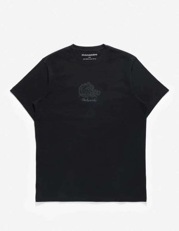 Maharishi Short Sleeve T-Shirts*4218 Thai Cloud Embroidered T-Shirt Black/Tonal
