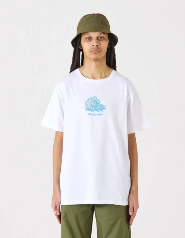 Maharishi Short Sleeve T-Shirts*4218 Thai Cloud Embroidered T-Shirt White