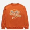 Maharishi Crew Sweats*4216 Thai Dragon Embroidered Crew Sweat Rust
