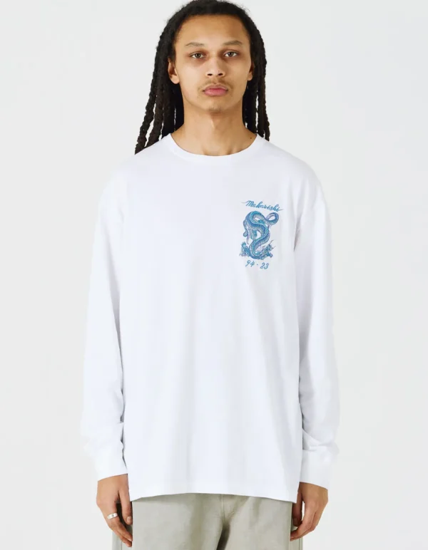 Maharishi Long Sleeve T-Shirts*4214 Thai Dragon Tour L/S T-Shirt White