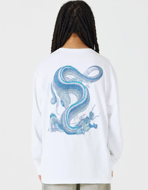 Maharishi Long Sleeve T-Shirts*4214 Thai Dragon Tour L/S T-Shirt White