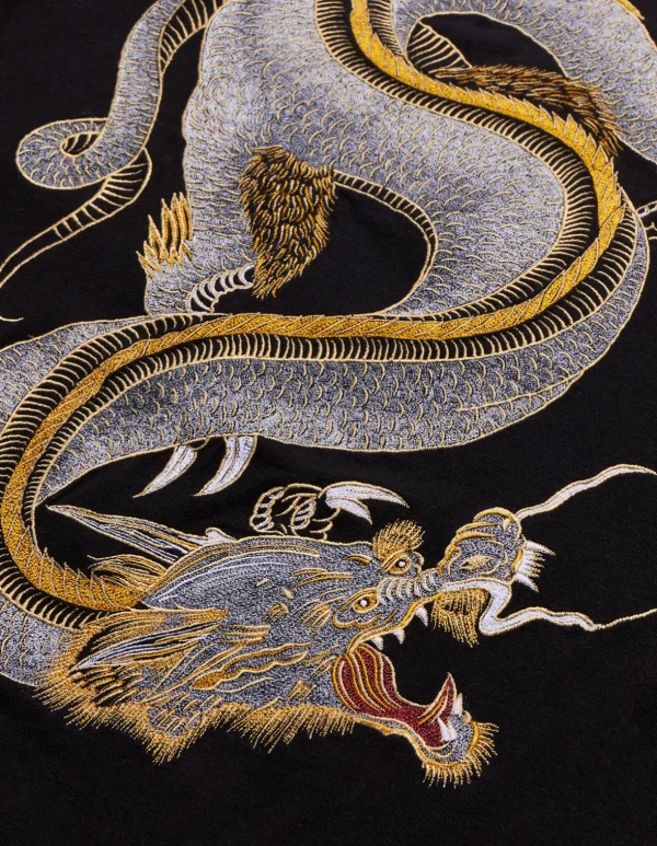 Maharishi Long Sleeve T-Shirts*4214 Thai Dragon Tour L/S T-Shirt Golden Black