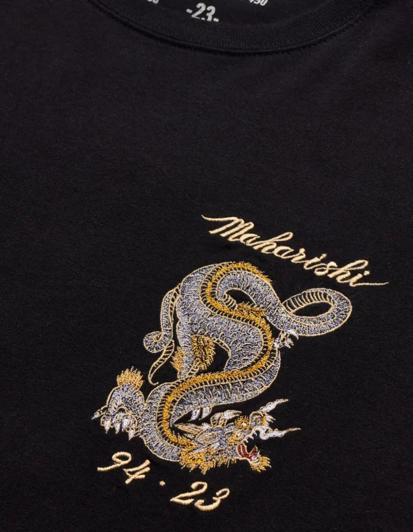 Maharishi Long Sleeve T-Shirts*4214 Thai Dragon Tour L/S T-Shirt Golden Black