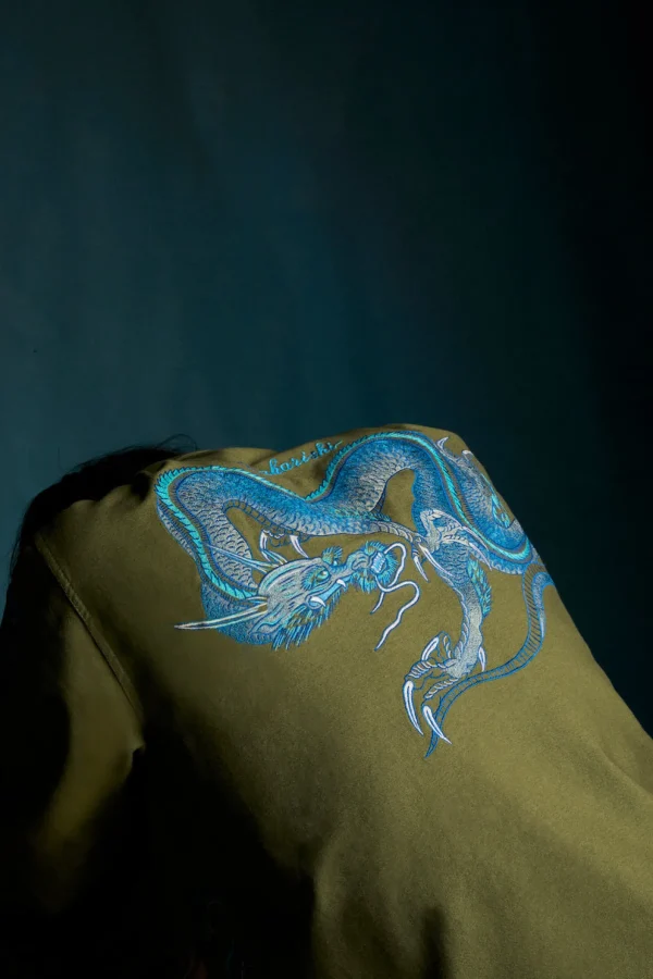 Maharishi Shirts*4213 Thai Dragon Utility Shirt Olive Og-107F
