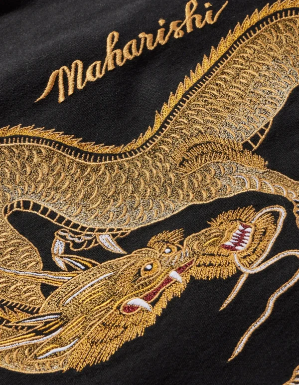 Maharishi Shirts*4213 Thai Dragon Utility Shirt Golden Black