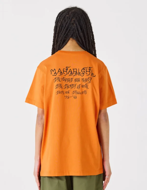 Maharishi Short Sleeve T-Shirts*1018 Thai Script T-Shirt Rust