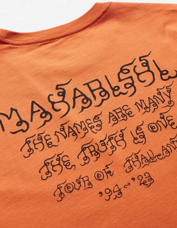 Maharishi Short Sleeve T-Shirts*1018 Thai Script T-Shirt Rust