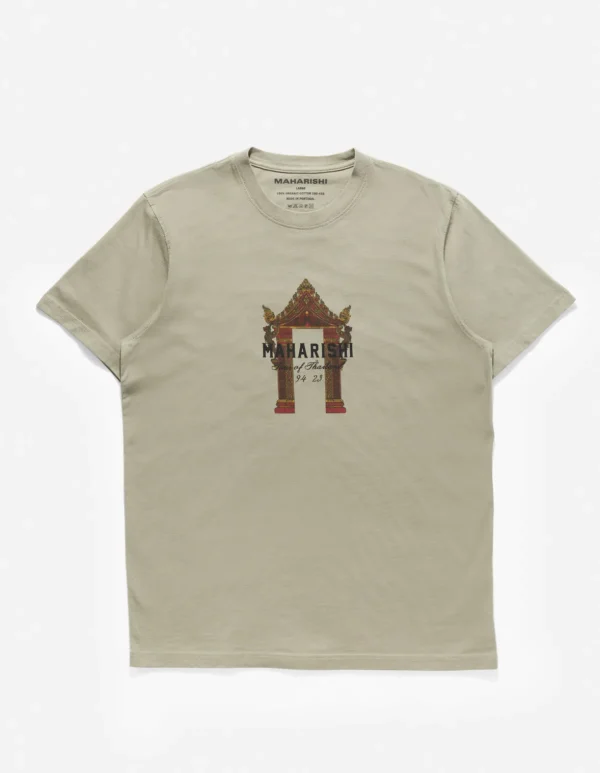 Maharishi Short Sleeve T-Shirts*1030 Thai Temple Organic T-Shirt Silver Sage