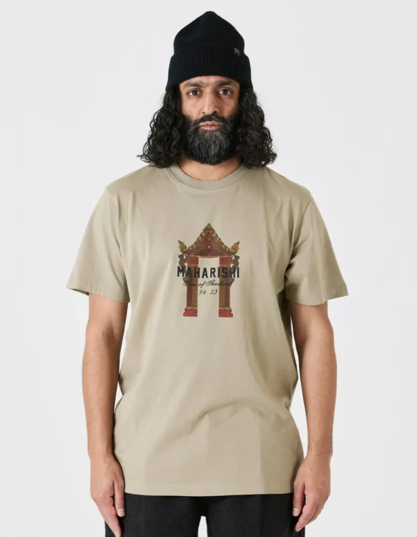 Maharishi Short Sleeve T-Shirts*1030 Thai Temple Organic T-Shirt Silver Sage