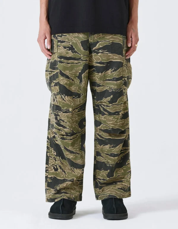 Maharishi Cargo Pants*4291 Tigerstripe Loose Cargo Pants Mint Gold