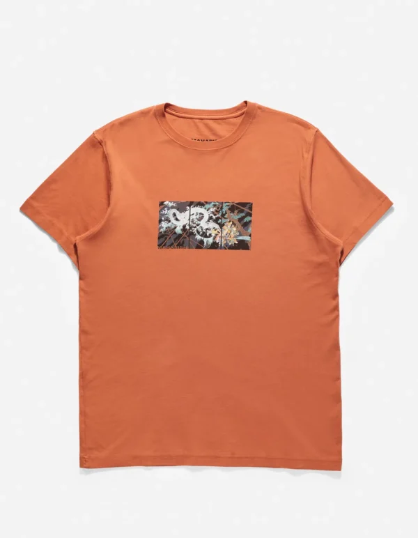 Maharishi Short Sleeve T-Shirts*1011 Triptych Water Dragon T-Shirt Rust
