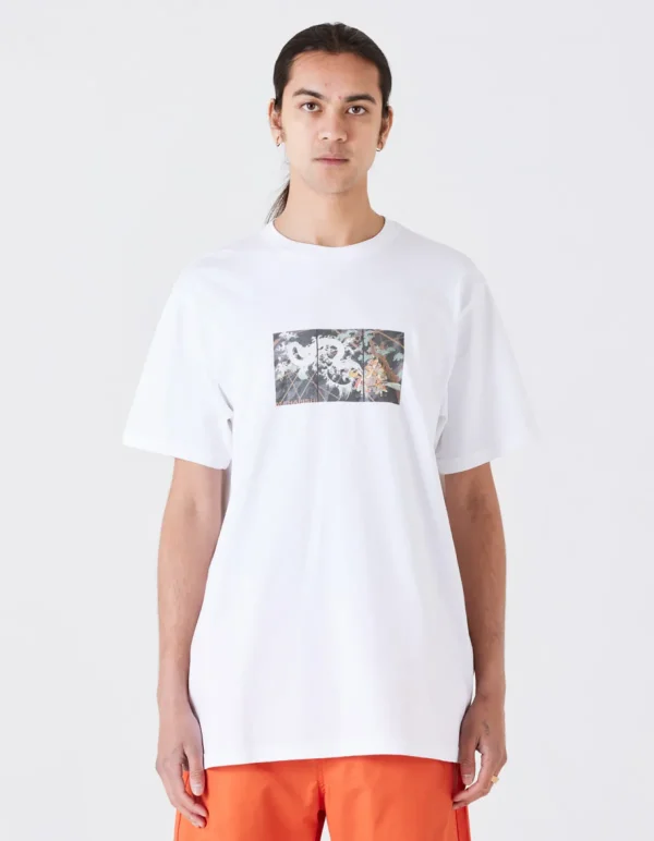 Maharishi Short Sleeve T-Shirts*1011 Triptych Water Dragon T-Shirt White