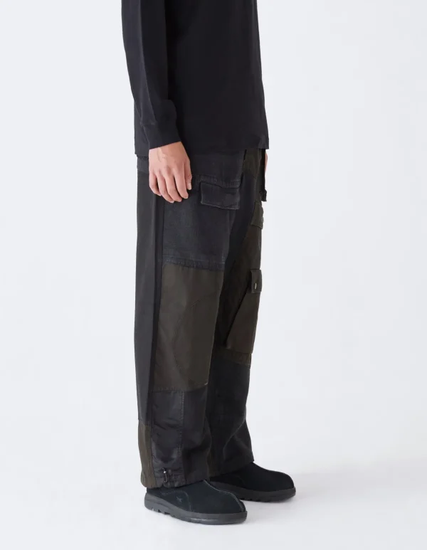 Maharishi Cargo Pants*4277 Upcycled M65 Loose Cargo Pants Black O/D