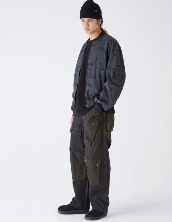 Maharishi Cargo Pants*4277 Upcycled M65 Loose Cargo Pants Black O/D