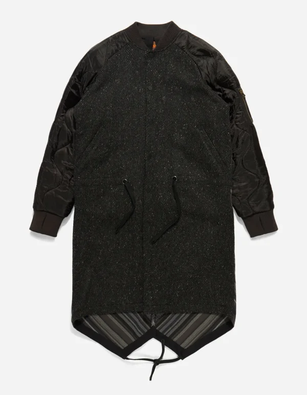 Maharishi Parkas*4087 Upcycled Ma Fishtail Parka Black