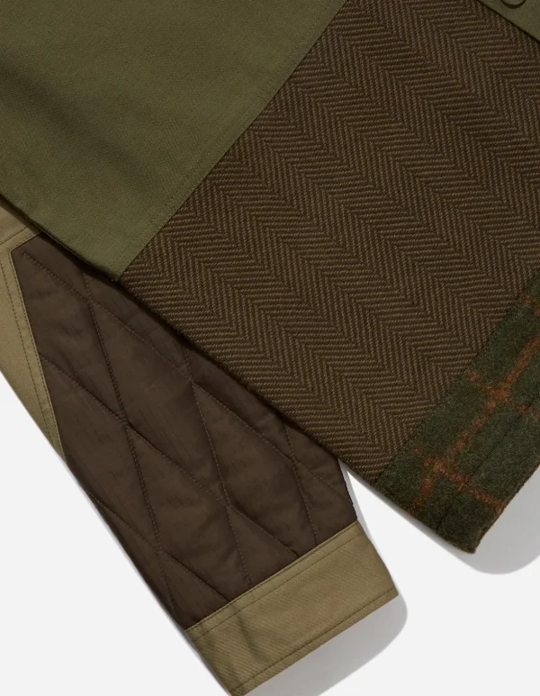 Maharishi Shirts*4084 Upcycled Utility Overshirt Olive