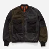 Maharishi Jackets*4274 Upcycled Wep Ma1 Flight Jacket Black O/D