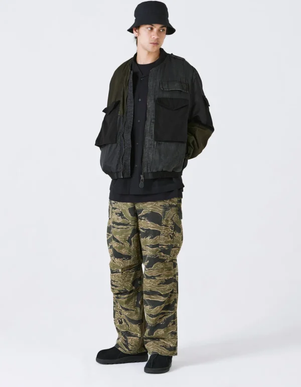 Maharishi Jackets*4274 Upcycled Wep Ma1 Flight Jacket Black O/D