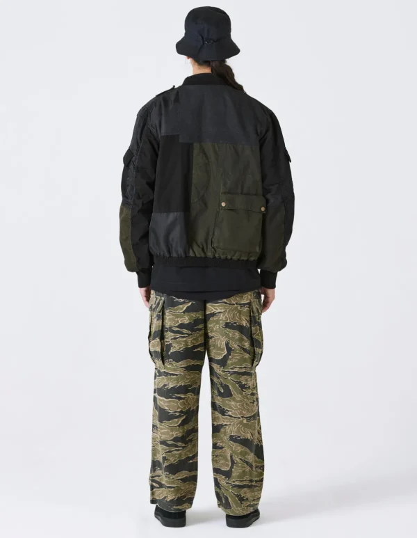 Maharishi Jackets*4274 Upcycled Wep Ma1 Flight Jacket Black O/D