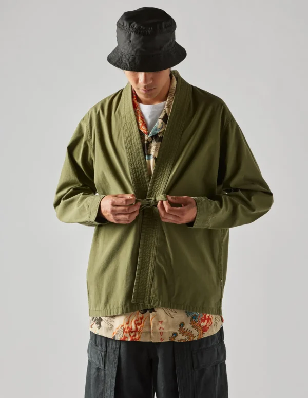 Maharishi Kimonos*8190 U.S. Hanten Shirt Olive Og-107F