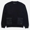 Maharishi Crew Sweats*4225 Utility Pocket Crew Sweat Black