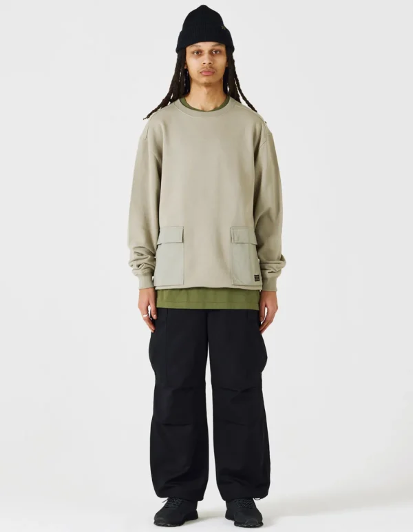 Maharishi Crew Sweats*4225 Utility Pocket Crew Sweat Silver Sage