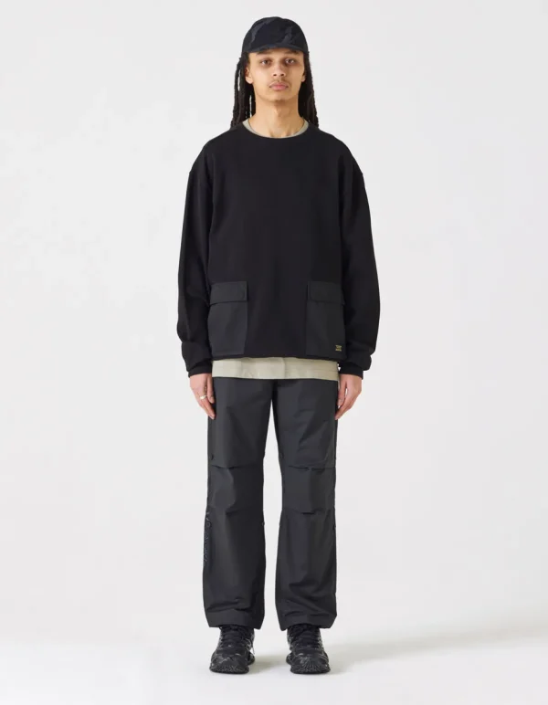 Maharishi Crew Sweats*4225 Utility Pocket Crew Sweat Black