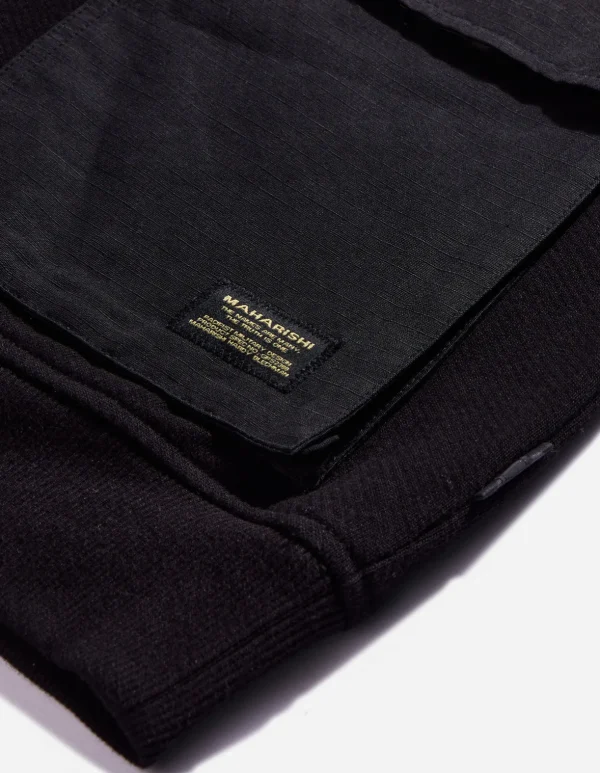 Maharishi Crew Sweats*4225 Utility Pocket Crew Sweat Black
