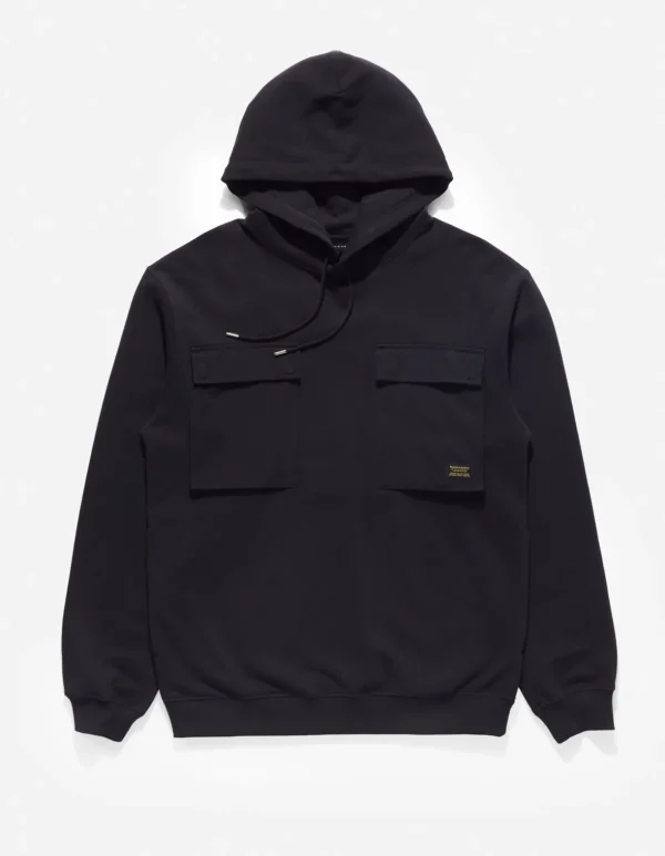 Maharishi Hooded Sweats*4226 Utility Pocket Hooded Sweat Black