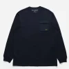 Maharishi Long Sleeve T-Shirts*4231 Utility Pocket L/S T-Shirt Navy