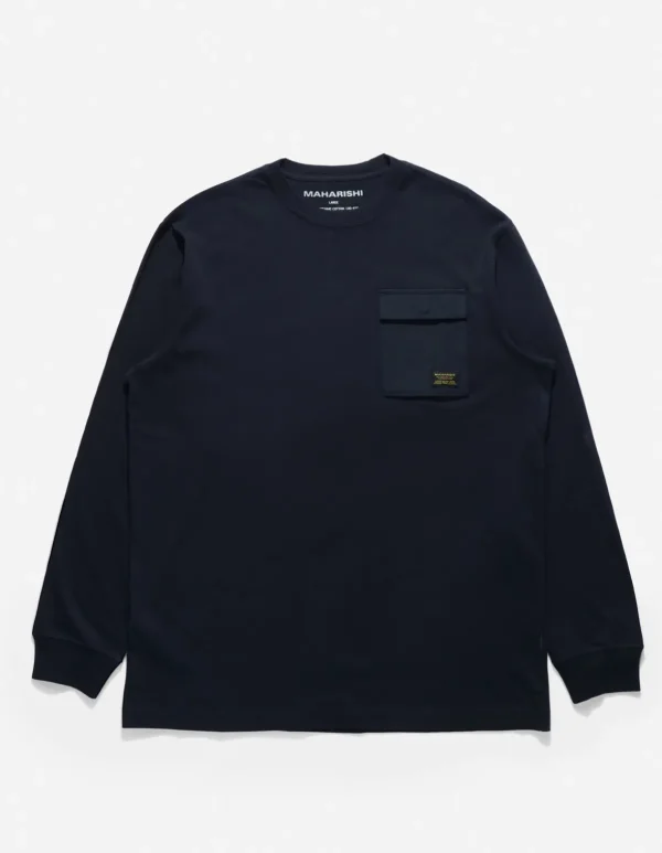Maharishi Long Sleeve T-Shirts*4231 Utility Pocket L/S T-Shirt Navy