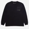 Maharishi Long Sleeve T-Shirts*4231 Utility Pocket L/S T-Shirt Black