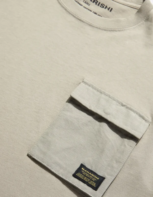 Maharishi Long Sleeve T-Shirts*4231 Utility Pocket L/S T-Shirt Silver Sage
