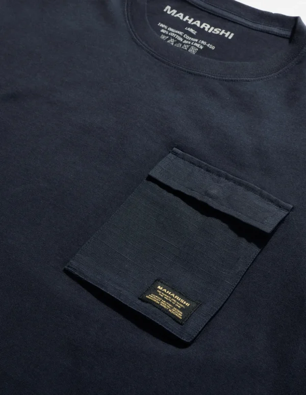 Maharishi Short Sleeve T-Shirts*4230 Utility Pocket T-Shirt Navy