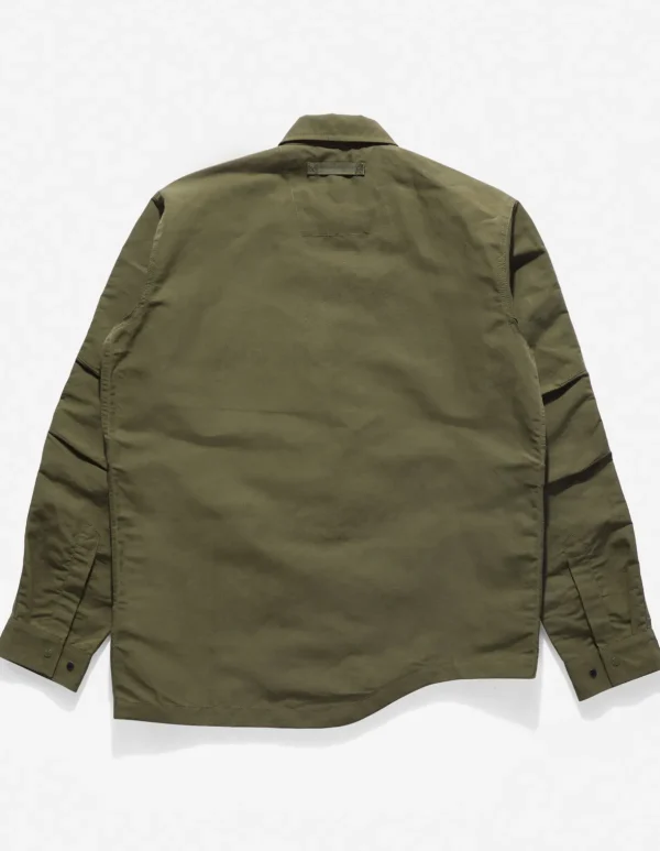 Maharishi Shirts*4202 Ventile® Wr Asym Tech Shirt Olive Og-107F