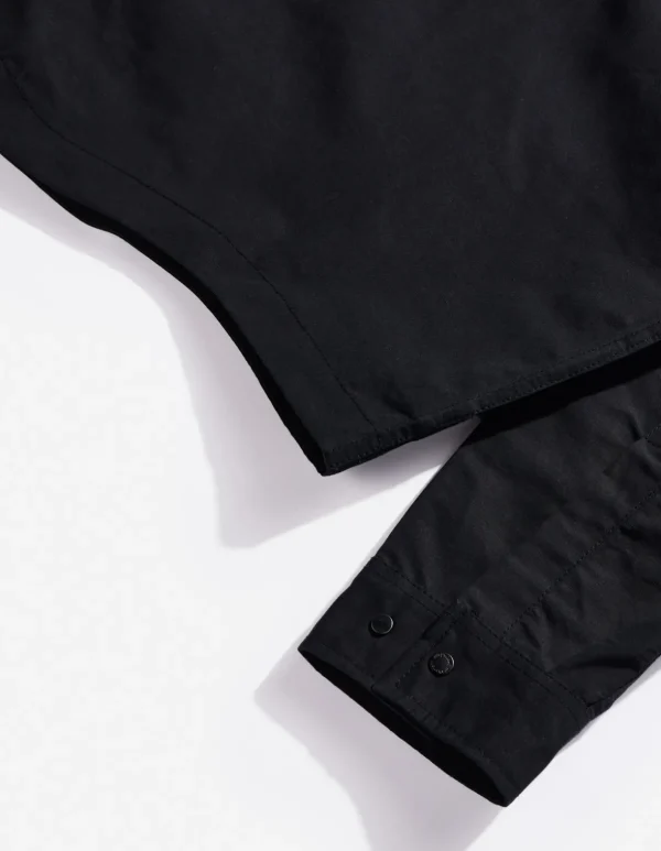 Maharishi Shirts*4202 Ventile® Wr Asym Tech Shirt Black