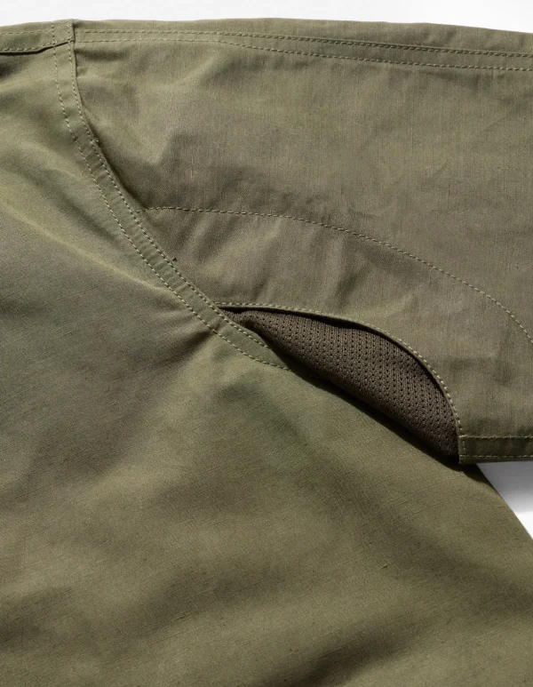 Maharishi Shirts*4202 Ventile® Wr Asym Tech Shirt Olive Og-107F