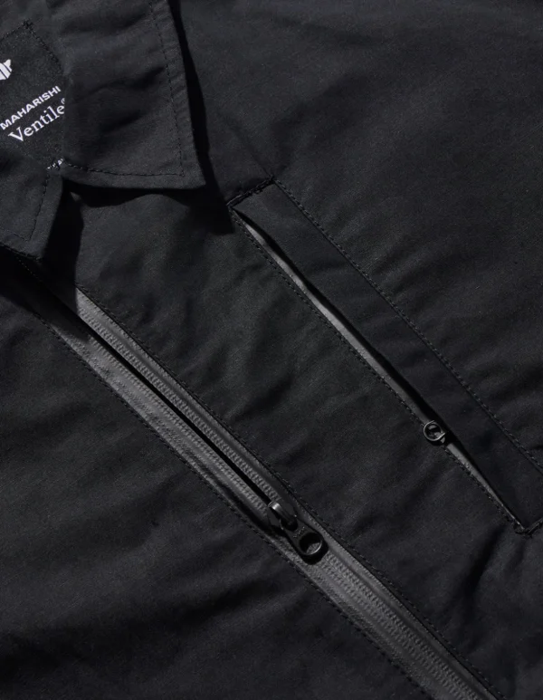 Maharishi Shirts*4202 Ventile® Wr Asym Tech Shirt Black