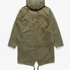 Maharishi Parkas*4240 Water Dragon Embroidered Kimono Parka Olive Og-107Ff