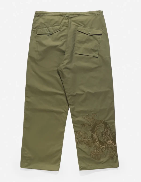 Maharishi Original Snopants*4244 Water Dragon Embroidered Loose Snopants® Olive/Tonal
