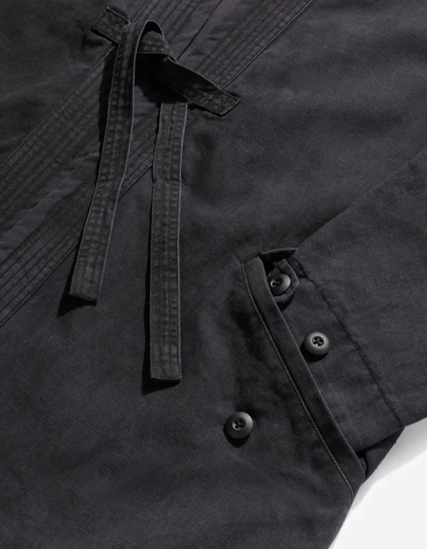 Maharishi Parkas*4240 Water Dragon Embroidered Kimono Parka Black Blk-108Ff