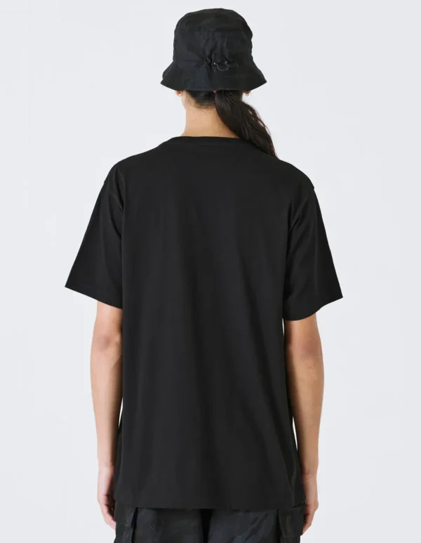 Maharishi Short Sleeve T-Shirts*4243 Water Dragon Embroidered T-Shirt Black/Tonal